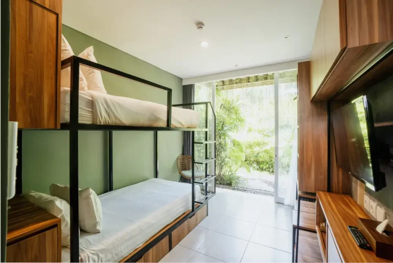 Superior Bunk Bed Room Garden View Balcony at Rimbun Canggu