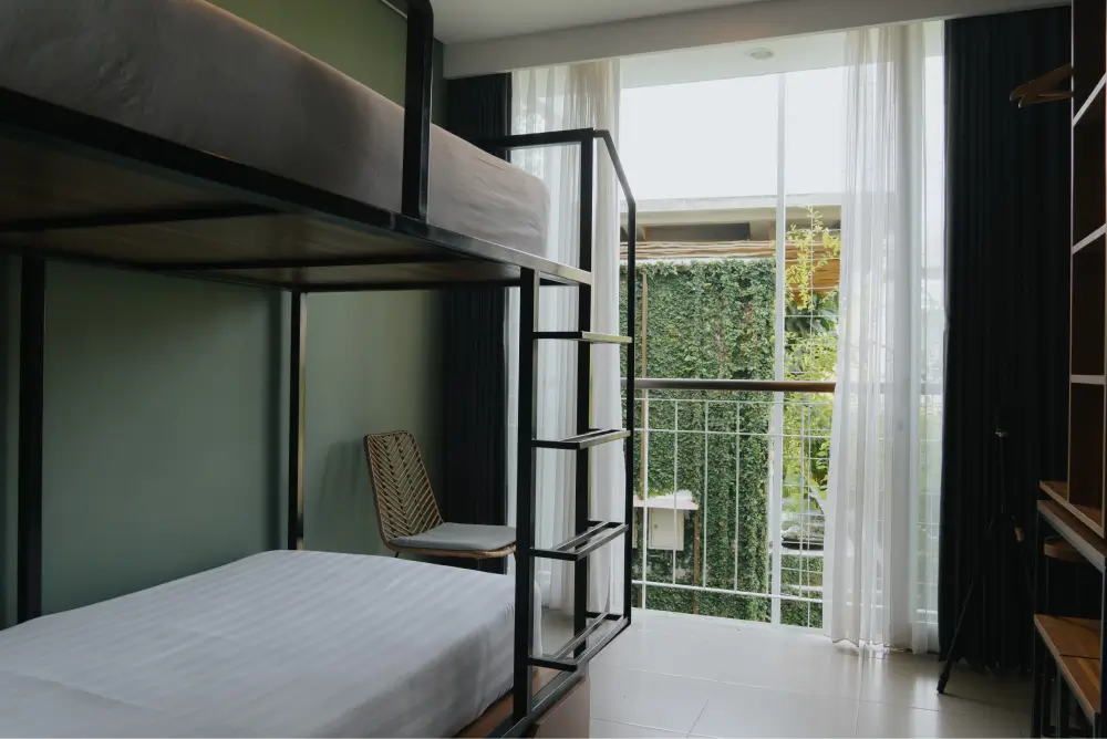 Superior Bunk Bed Room with Balcony Access at Rimbun Canggu